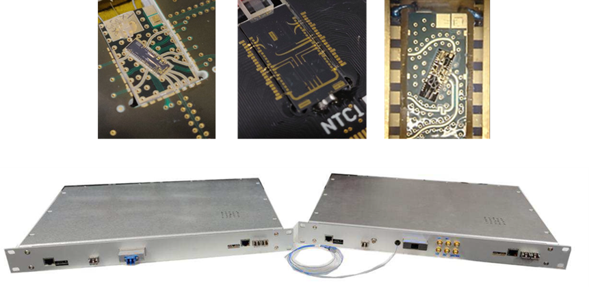 Prototype optical integrated circuit and chip-based quantum cryptography communication system